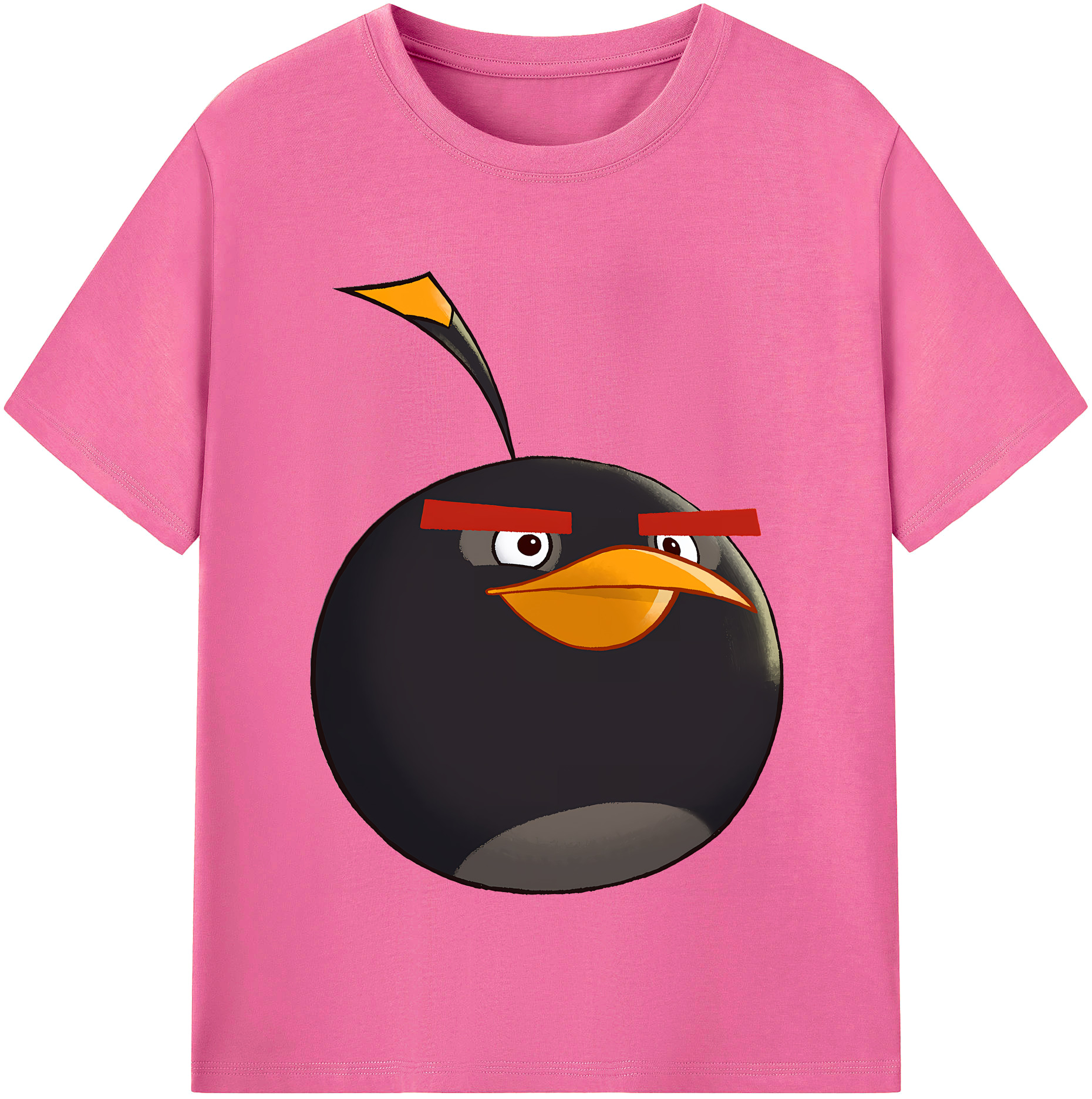 （画像用） Angry Birds アングリーバード レディースカジュアルプリントTシャツ（綿100％）